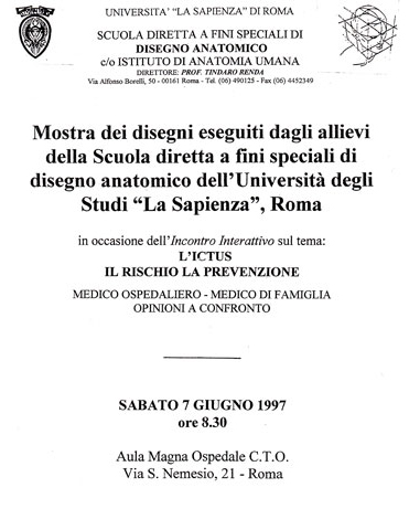 Mostra dei disegni eseguiti dagli allievi della Scuola diretta a fini speciali di disegno anatomico